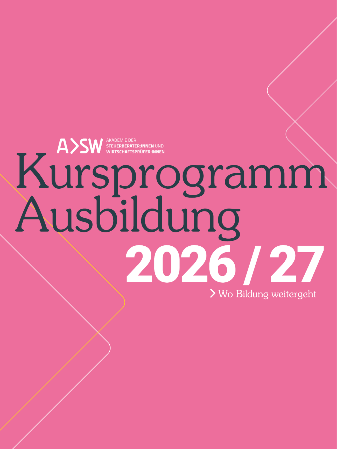 ASW Kursprogramm Ausbildung 2026/27